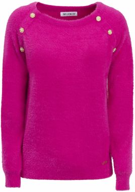 Influencer Sveter  zlatá / fuksia