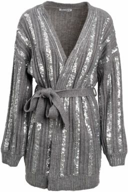 Influencer Kardigán  sivá / strieborná
