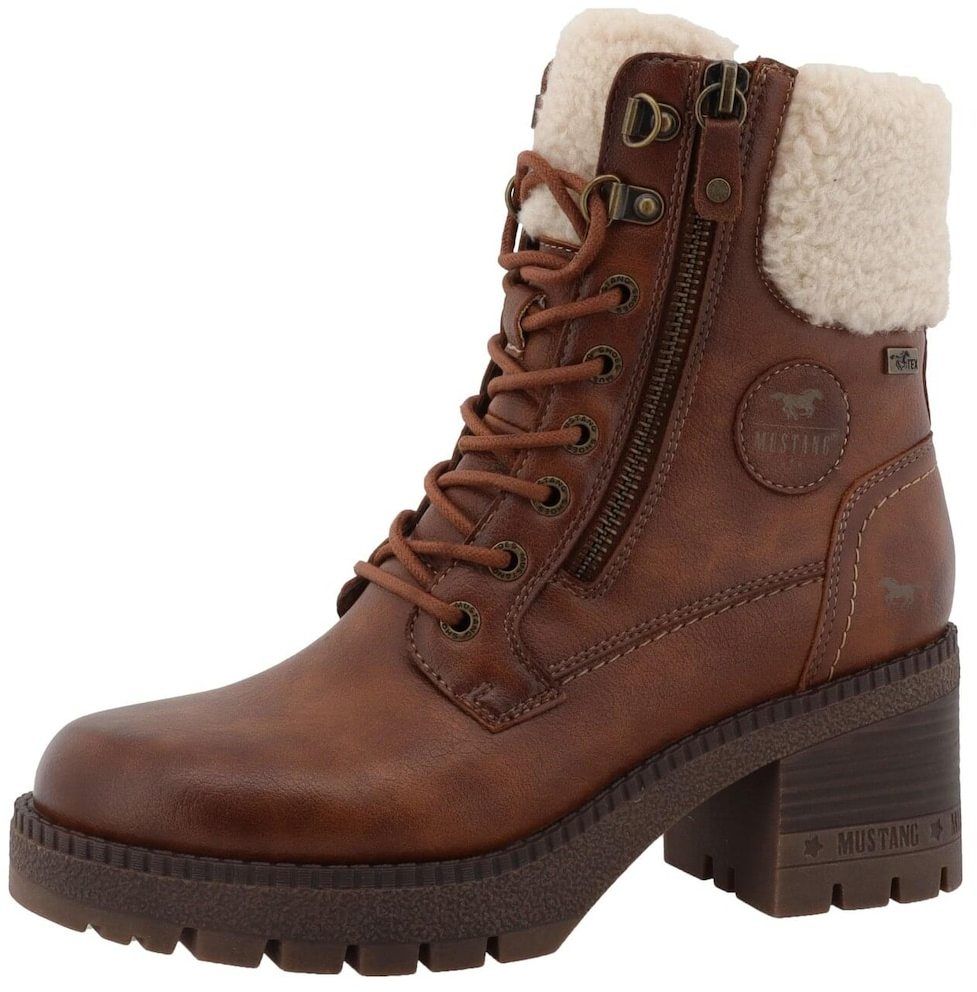 MUSTANG Šnurovacie členkové čižmy 'Caro'  hnedá