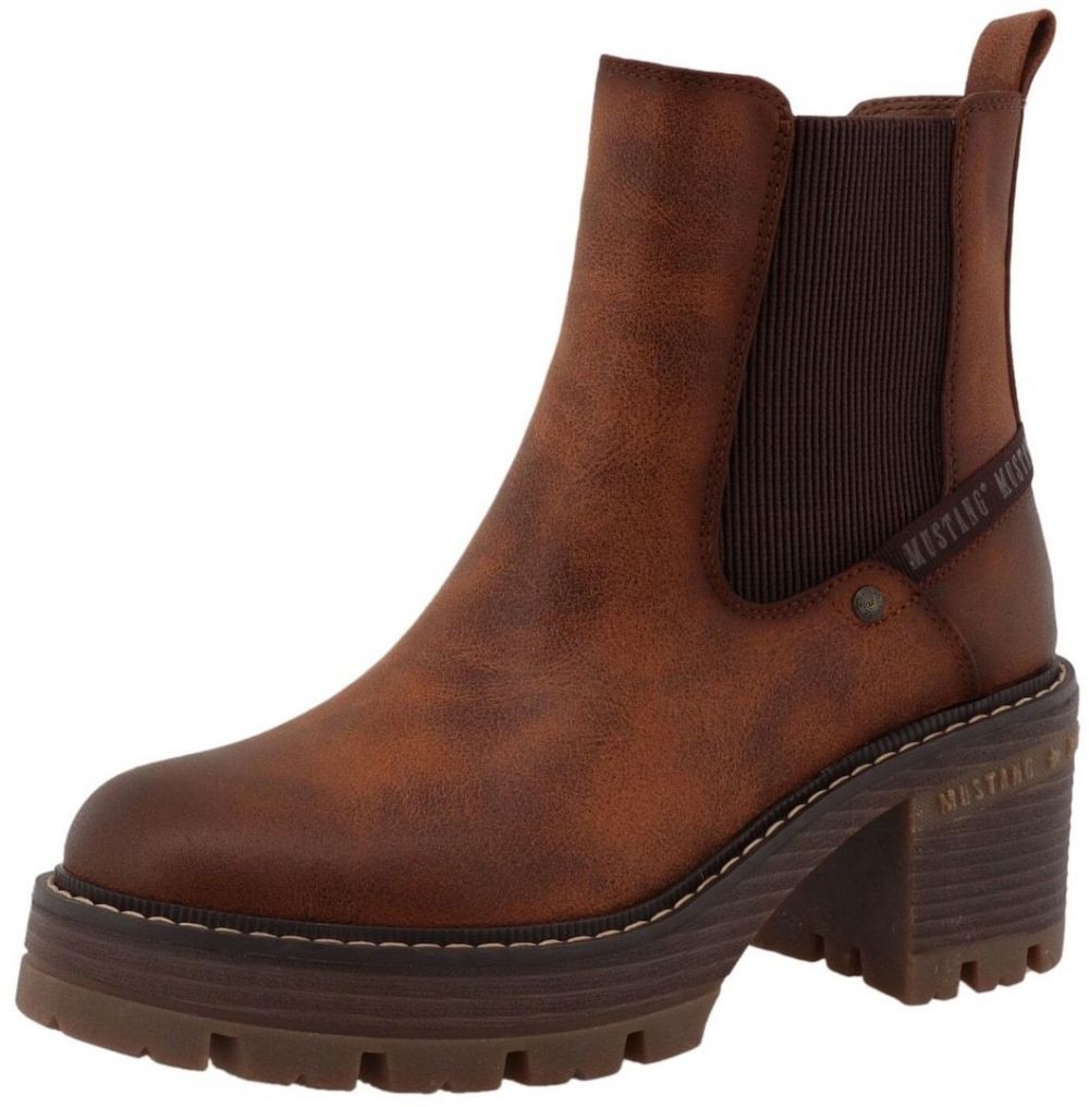 MUSTANG Chelsea čižmy 'Madlin'  gaštanová