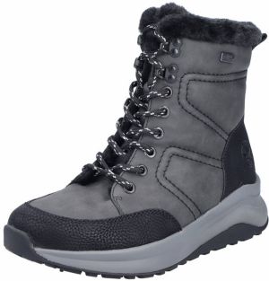 Rieker Šnurovacie členkové čižmy  sivá / antracitová