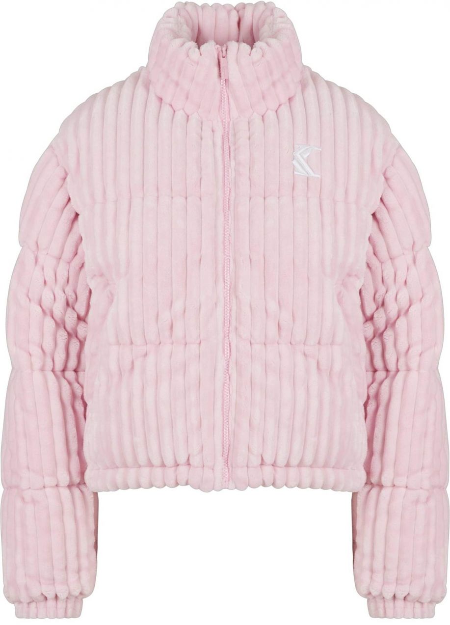 Karl Kani Prechodná bunda  ružová / biela