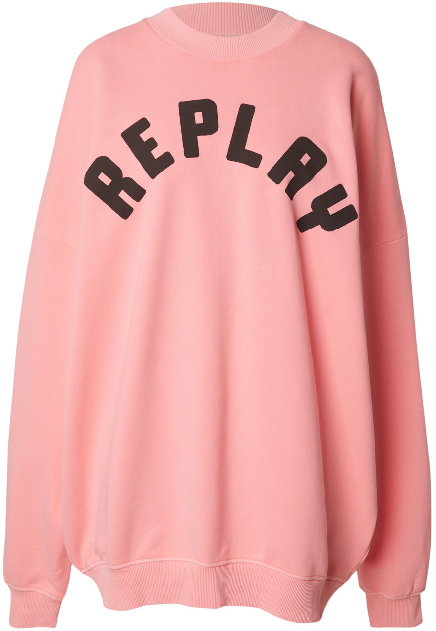 REPLAY Mikina  staroružová / čierna