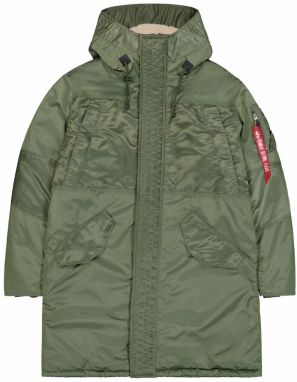 ALPHA INDUSTRIES Prechodná parka  kaki / nefritová