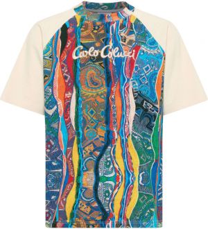 Carlo Colucci Tričko 'Eschfaller'  béžová / modrá / zelená / červená