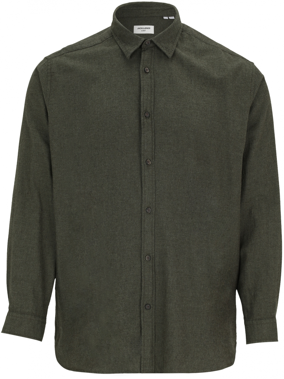 Jack & Jones Plus Košeľa 'JJECLASSIC'  tmavozelená