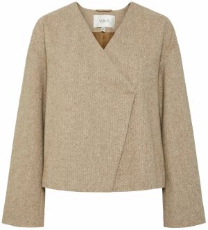 YAS Prechodná bunda 'YASSPRING'  krémová / svetlohnedá