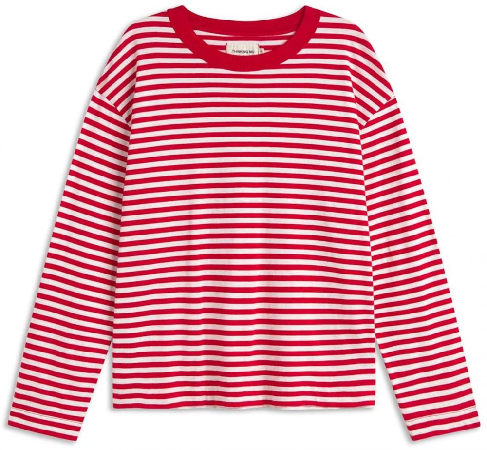 Thinking MU Tričko 'EMILI'  červená / biela