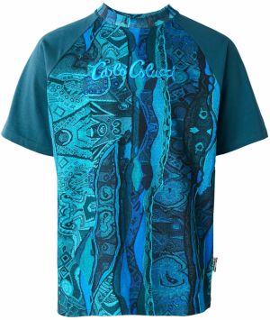 Carlo Colucci Tričko 'Eschfaller'  tyrkysová / azúrová / neónovo modrá / petrolejová