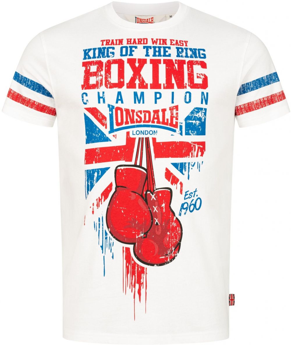 LONSDALE Tričko  modrá / červená / biela