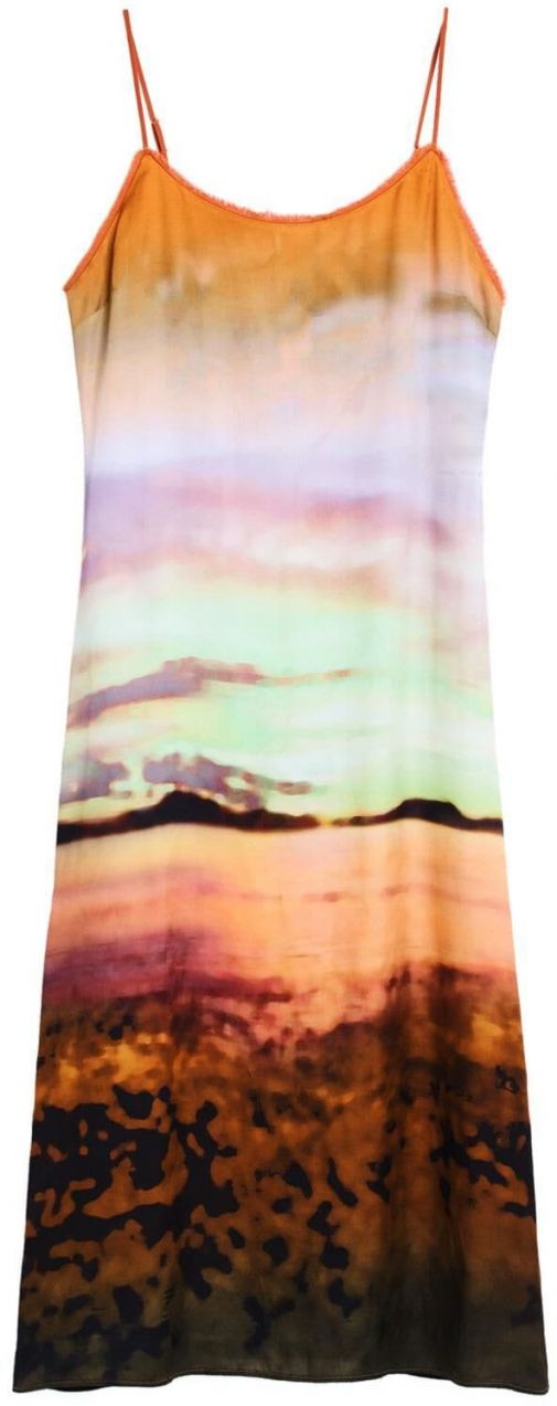 Desigual Šaty  čokoládová / zlatá žltá / mätová / svetlofialová