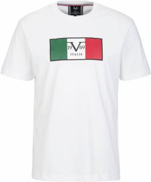 19V69 ITALIA Tričko 'Rafael Carrier 5'  zelená / červená / čierna / biela