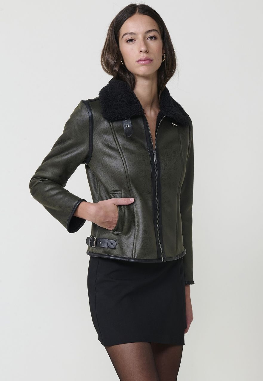 KOROSHI Prechodná bunda  kaki