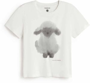 Thinking MU Tričko 'Ida'  sivá / biela