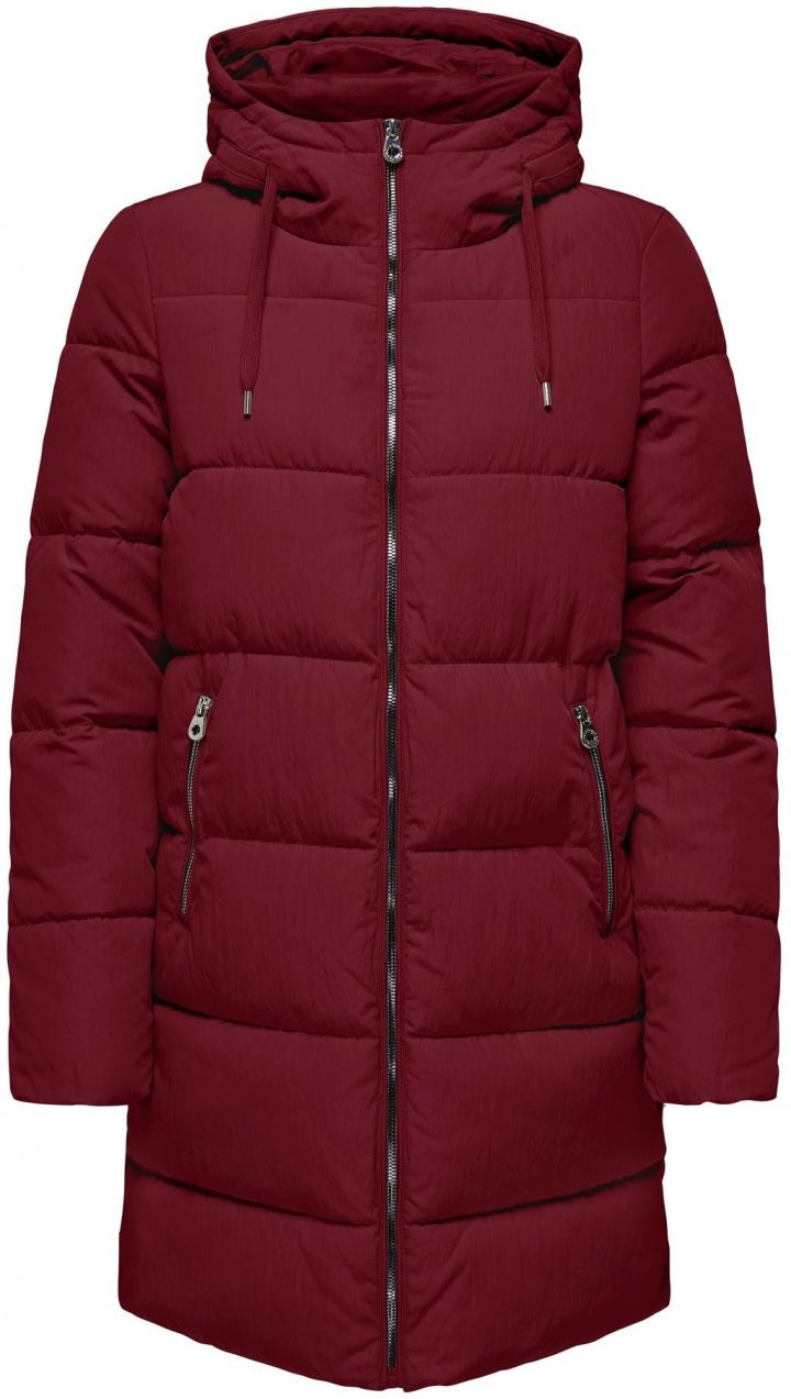 ONLY Zimný kabát 'DOLLY'  vínovo červená