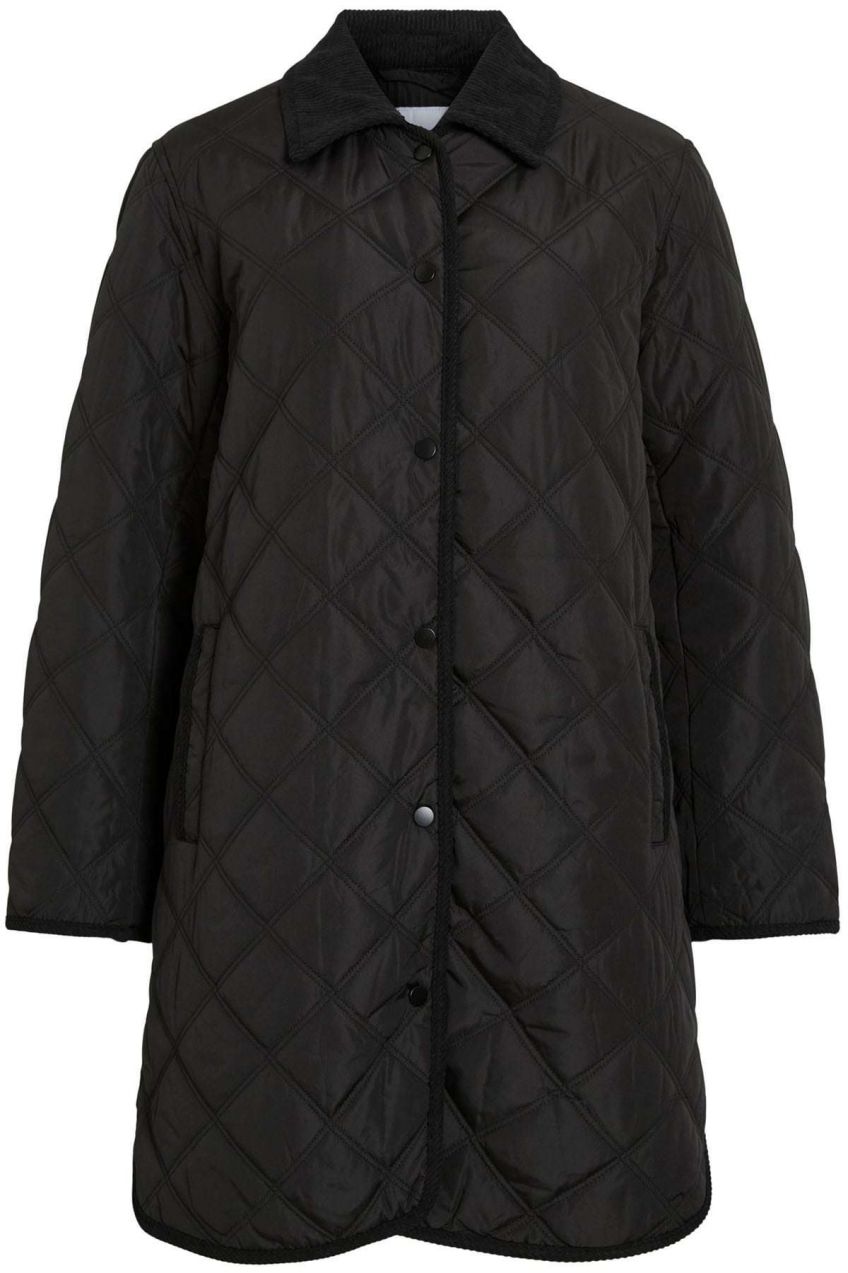 VILA Prechodný kabát 'VIQUILA'  čierna