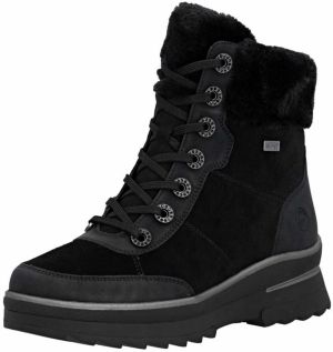 REMONTE Šnurovacie členkové čižmy  čierna