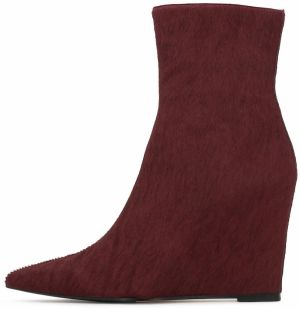 Kazar Studio Členkové čižmy  bordová