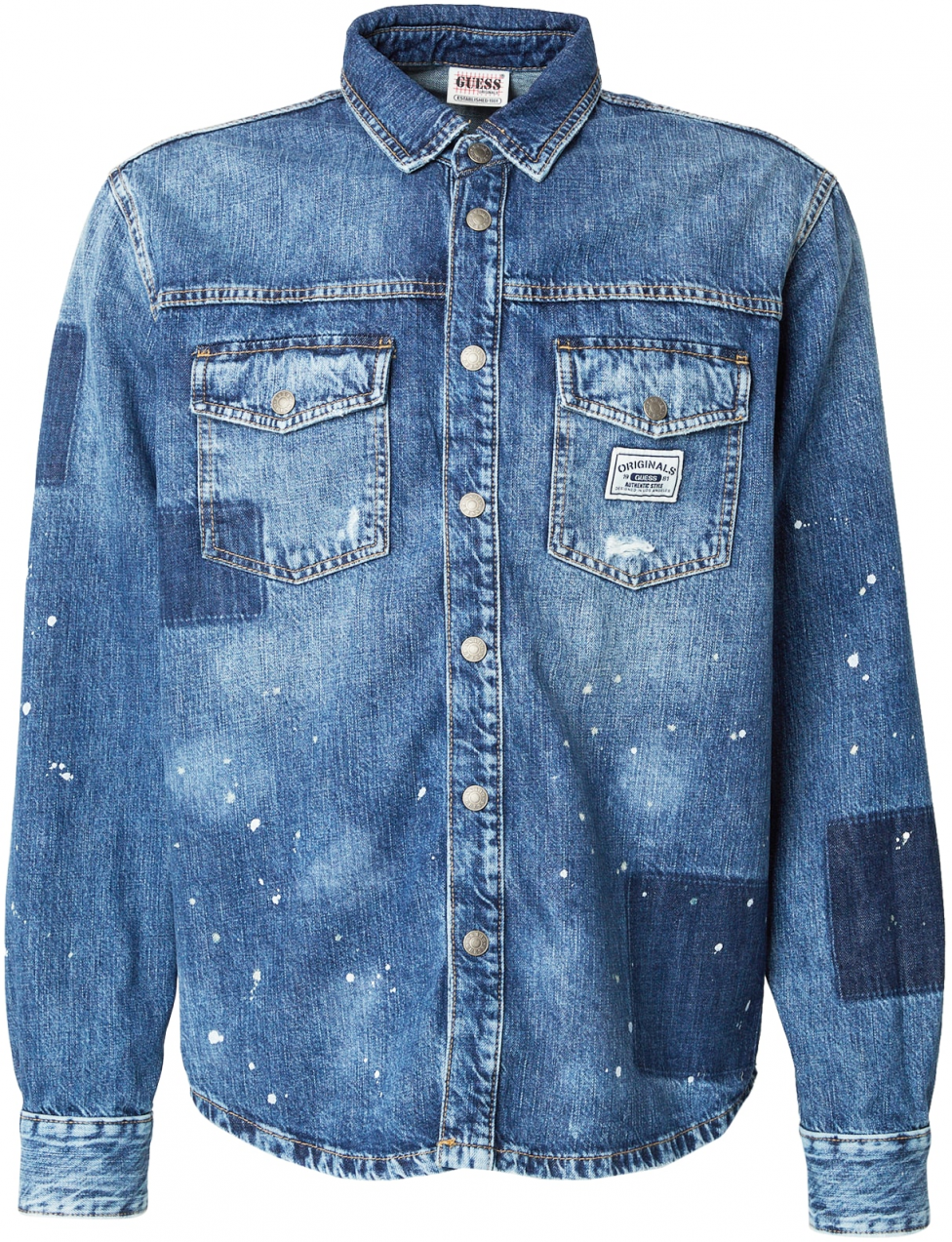 GUESS Originals Košeľa  modrá denim