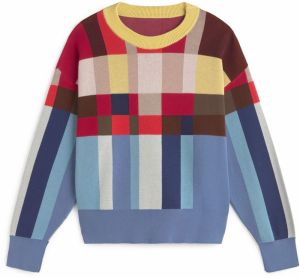 Thinking MU Sveter 'Petra'  béžová / modrá / červená