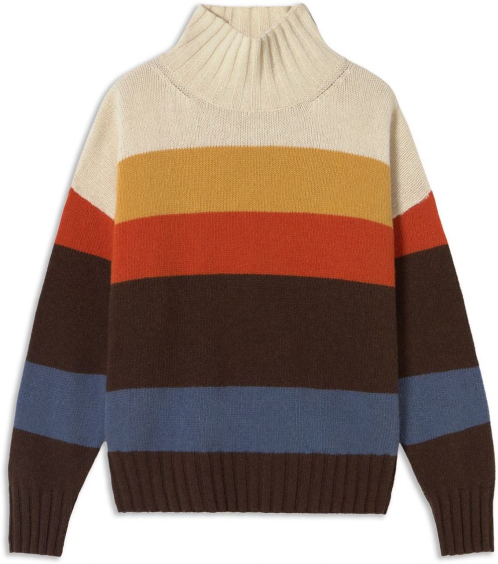 Thinking MU Sveter 'Imogen'  modrá / tmavožltá / červená / čierna