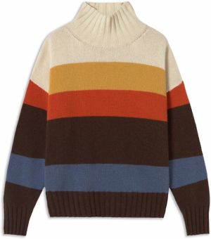 Thinking MU Sveter 'Imogen'  modrá / tmavožltá / červená / čierna