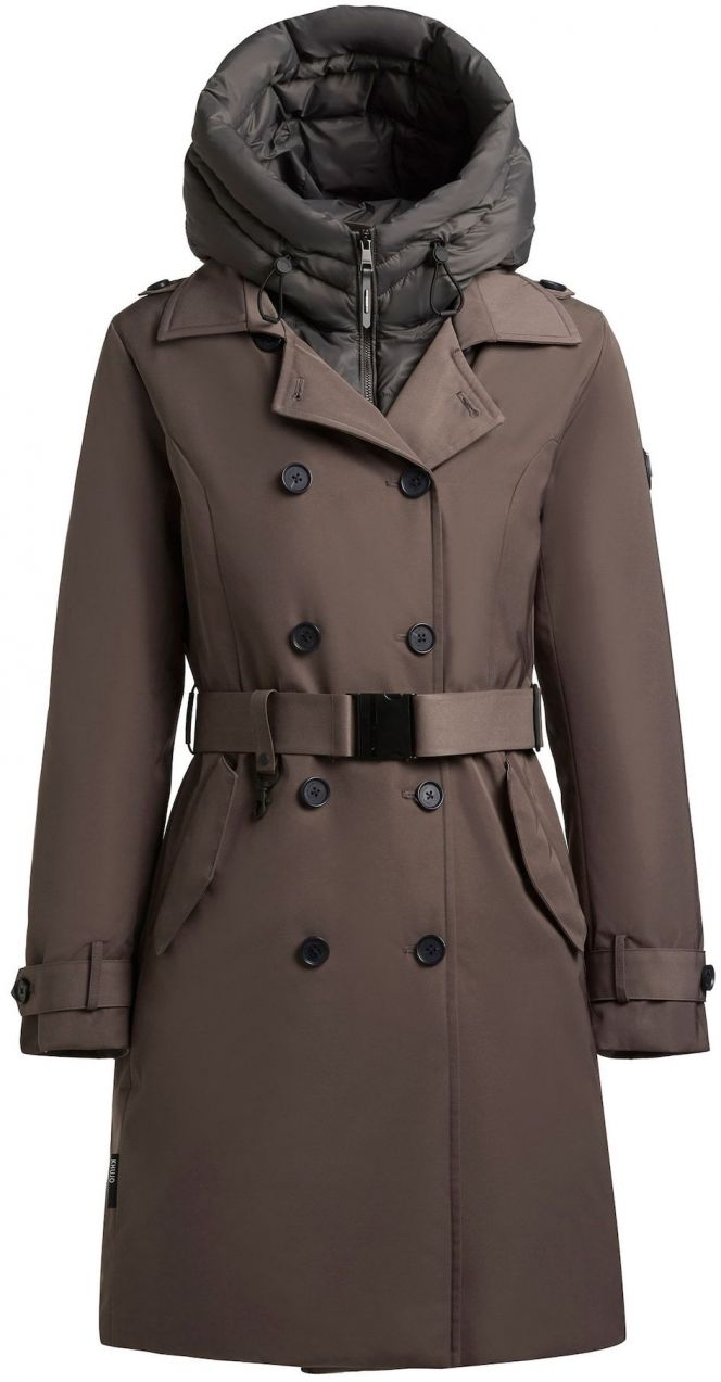 khujo Prechodný kabát 'GORA'  čokoládová / tmavosivá