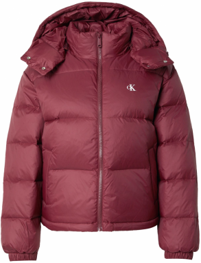 Calvin Klein Jeans Zimná bunda 'Essential'  tmavočervená