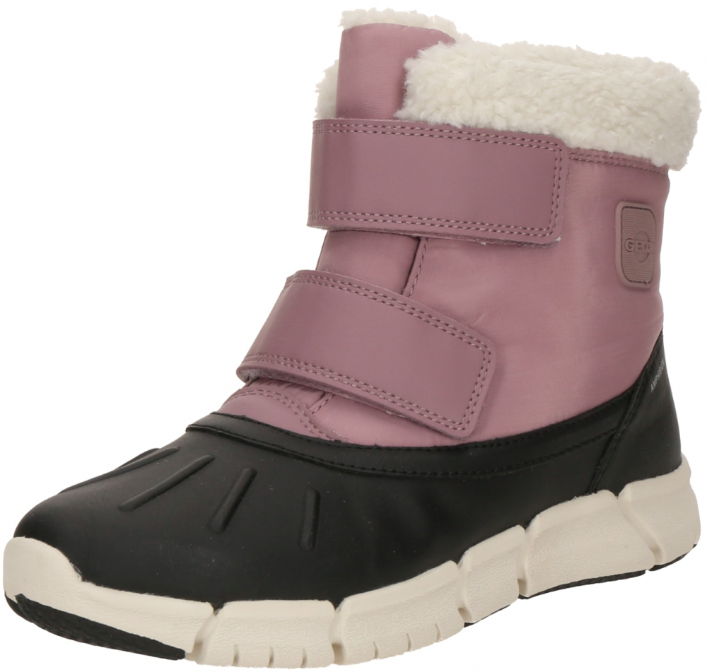 GEOX Snehule 'FLEXYPER'  staroružová / čierna / biela