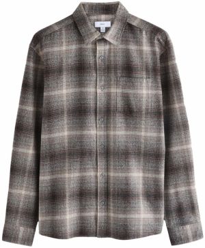 Next Košeľa  hnedá / sivá / biela