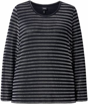 Ulla Popken Tričko  čierna / strieborná