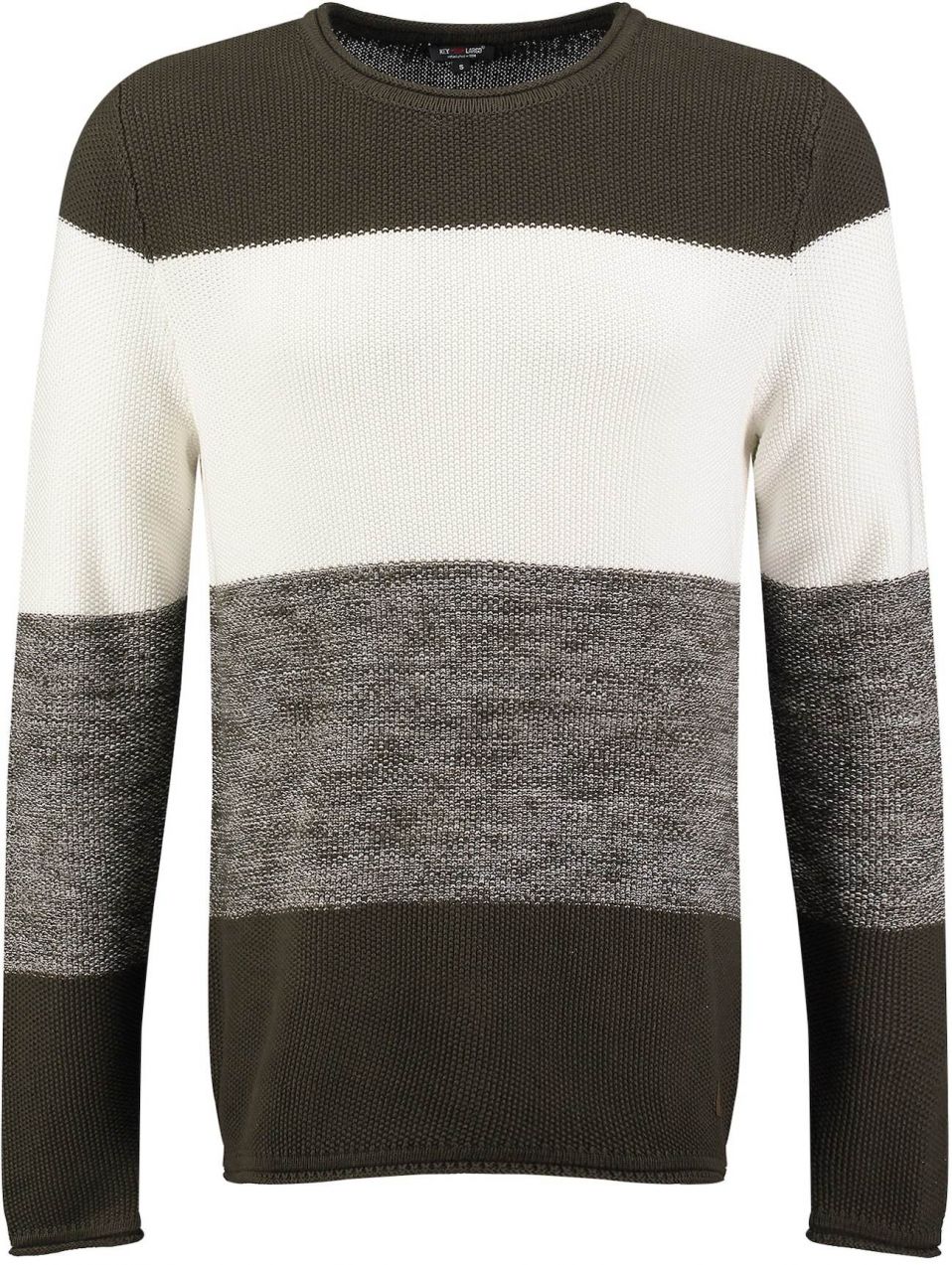 Key Largo Sveter 'Jogi'  zelená / zelená melírovaná / biela