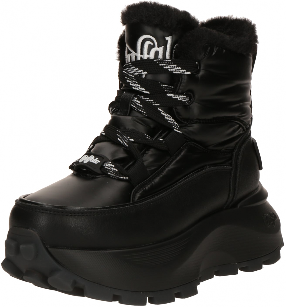 BUFFALO Šnurovacie členkové čižmy 'Manhatten'  čierna