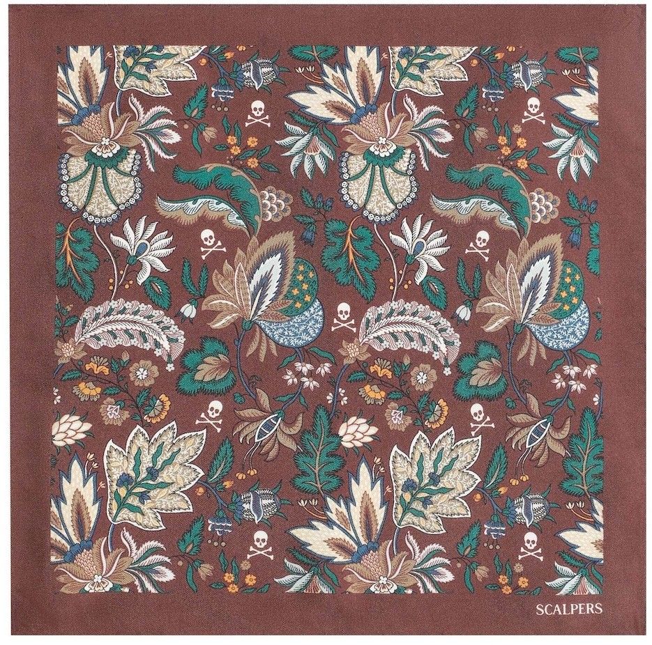 Scalpers Šatka  béžová / hrdzavohnedá / zelená