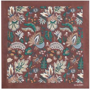 Scalpers Šatka  béžová / hrdzavohnedá / zelená