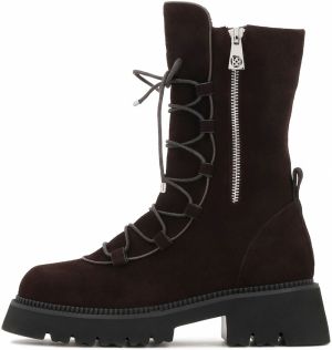 Kazar Šnurovacie členkové čižmy  tmavohnedá