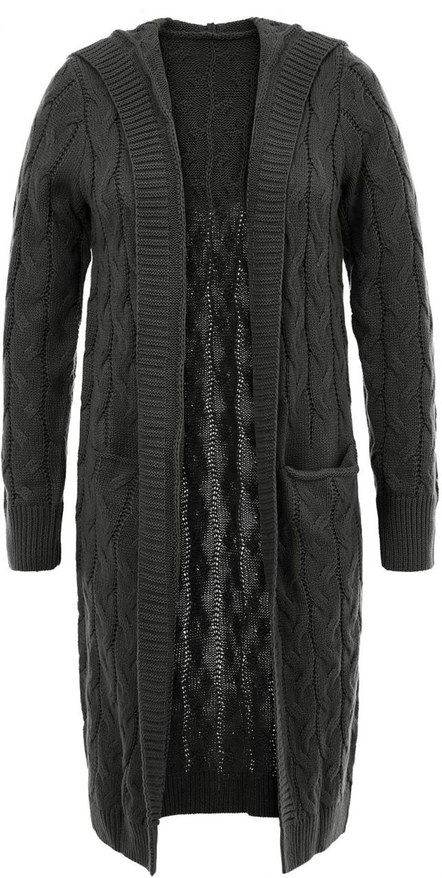 Imily Bela Pletený kabát  tmavosivá