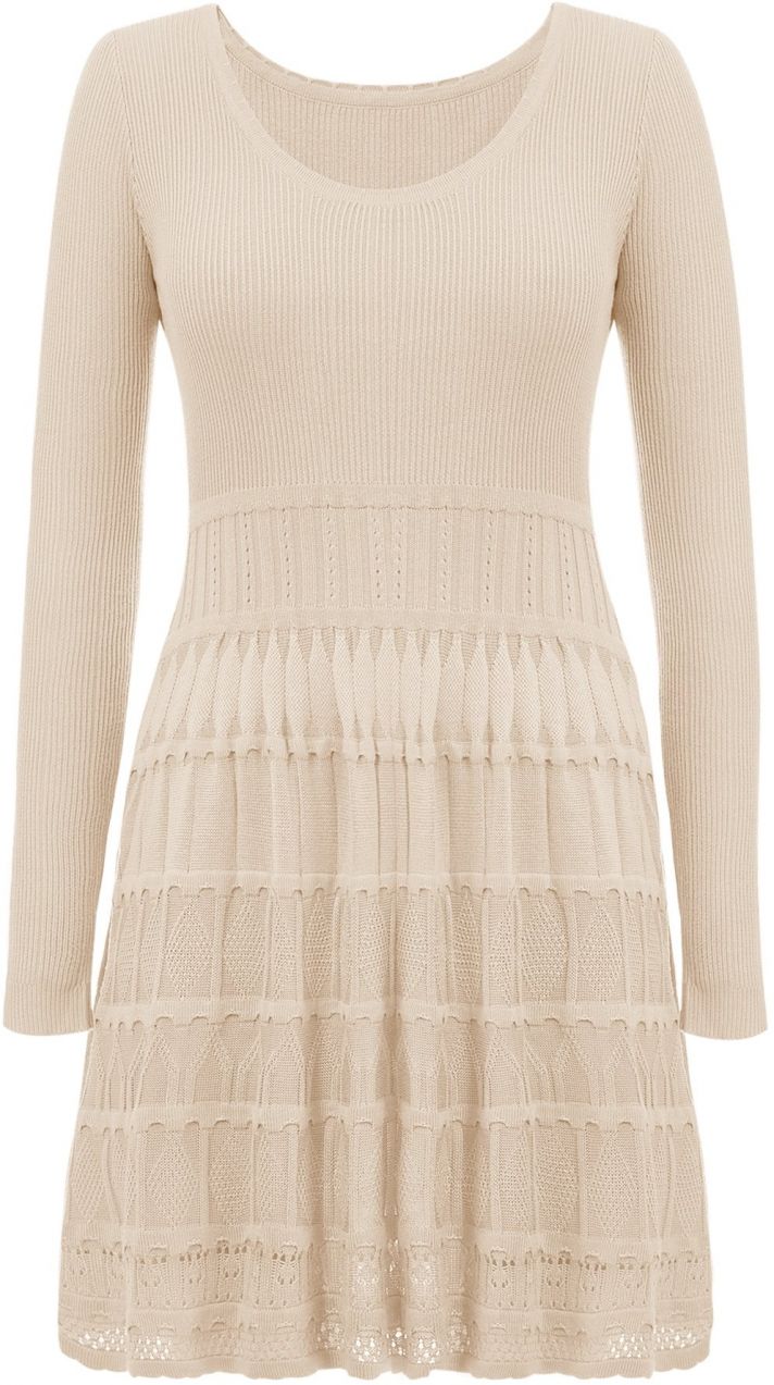 Imily Bela Pletené šaty  krémová