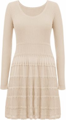 Imily Bela Pletené šaty  krémová