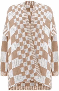 Imily Bela Kardigán  tmavobéžová / biela