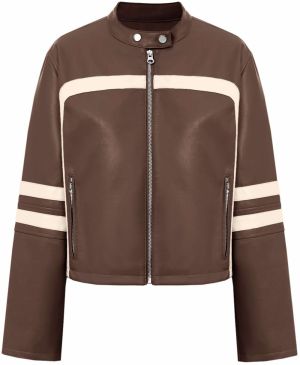 Imily Bela Prechodná bunda  svetlobéžová / hnedá