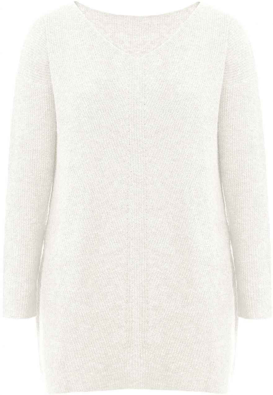 Imily Bela Pletené šaty  biela