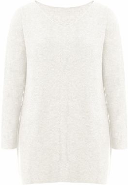 Imily Bela Pletené šaty  biela