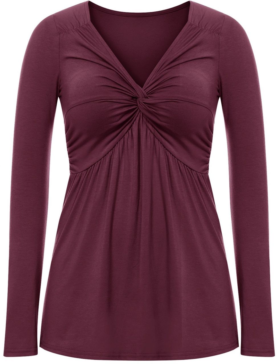 Imily Bela Tričko  vínovo červená