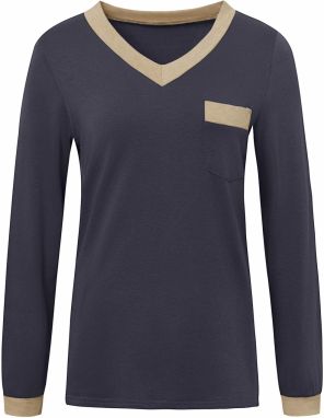 Imily Bela Tričko  krémová / tmavosivá