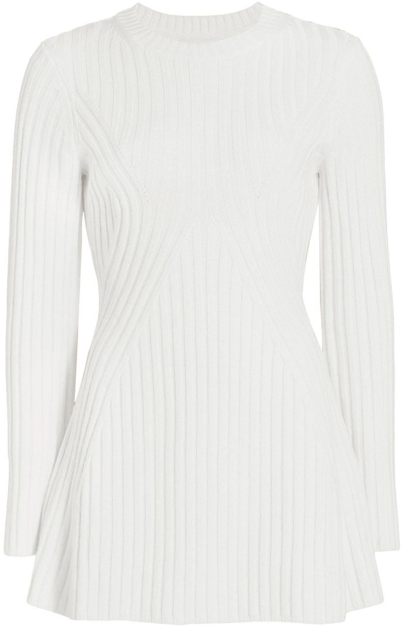 Imily Bela Pletené šaty  biela