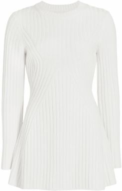 Imily Bela Pletené šaty  biela