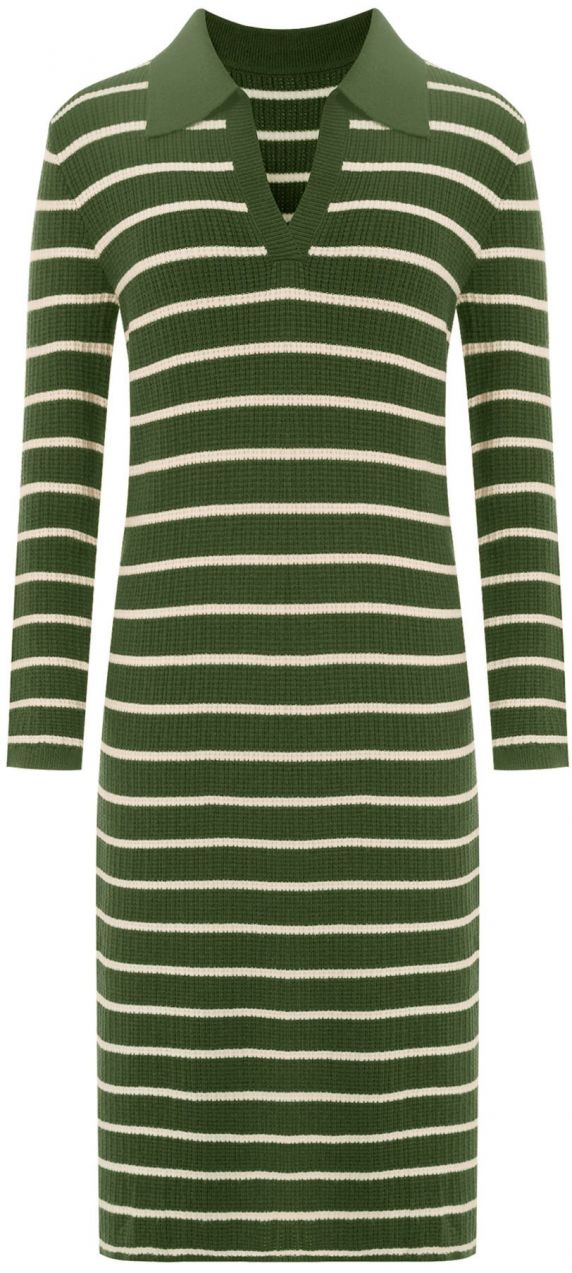 Imily Bela Pletené šaty  nebielená / zelená