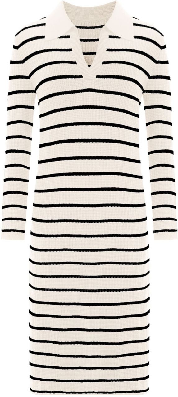 Imily Bela Pletené šaty  béžová / čierna