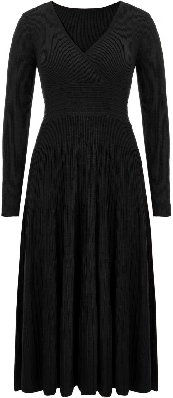 Imily Bela Pletené šaty  čierna